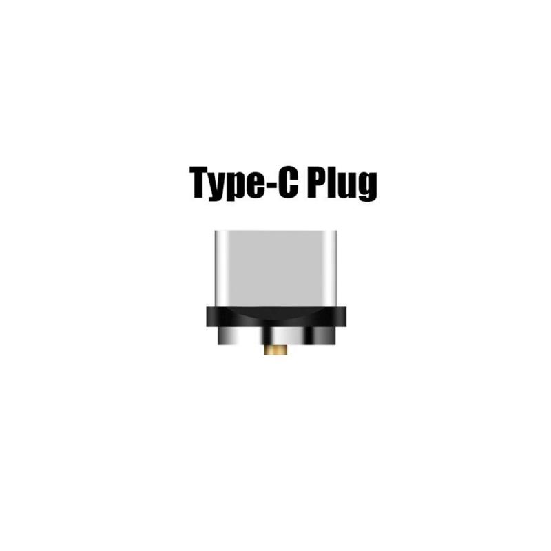 2 uds. Enchufe magnético Micro USB/Tipo C / 8 pines/enchufe USB adaptador de iluminación (solo enchufe magnético) para cable magnético de cabeza redonda