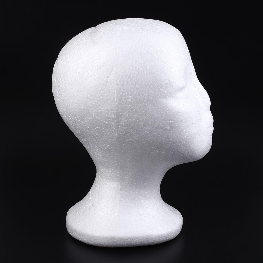 Vrouwelijke Styrofoam Foam Mannequin Hoofd Model Haar Hoed Pruik Glazen Display Stand