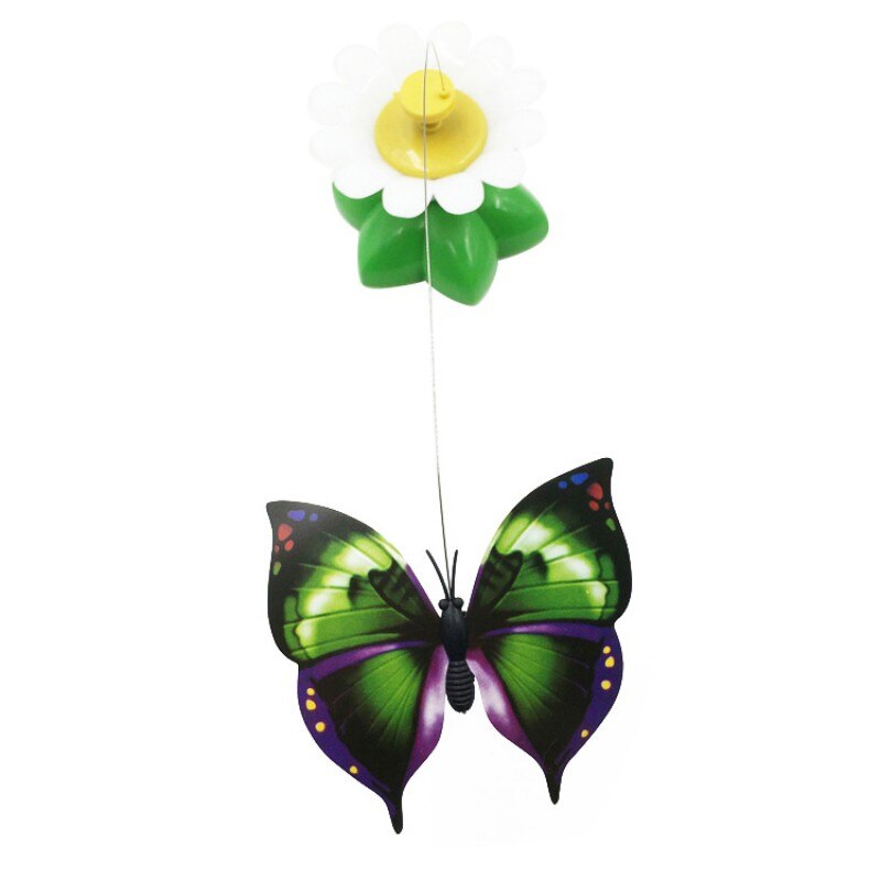 Funny Pet Cat Toys Electric Rotating Toy Spring Toy for cat Colorful Butterfly Animal Interactive Training Pet Cats Toys: ramdonly Butterfly