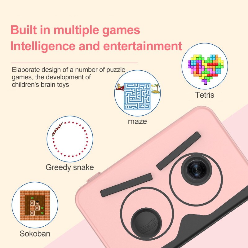 Kids Camera Leuke Cartoon Digitale Camera Voor Kinderen 1080P 20MP 2.0 Inch Scherm Foto Video Camera Voor jongens Meisjes