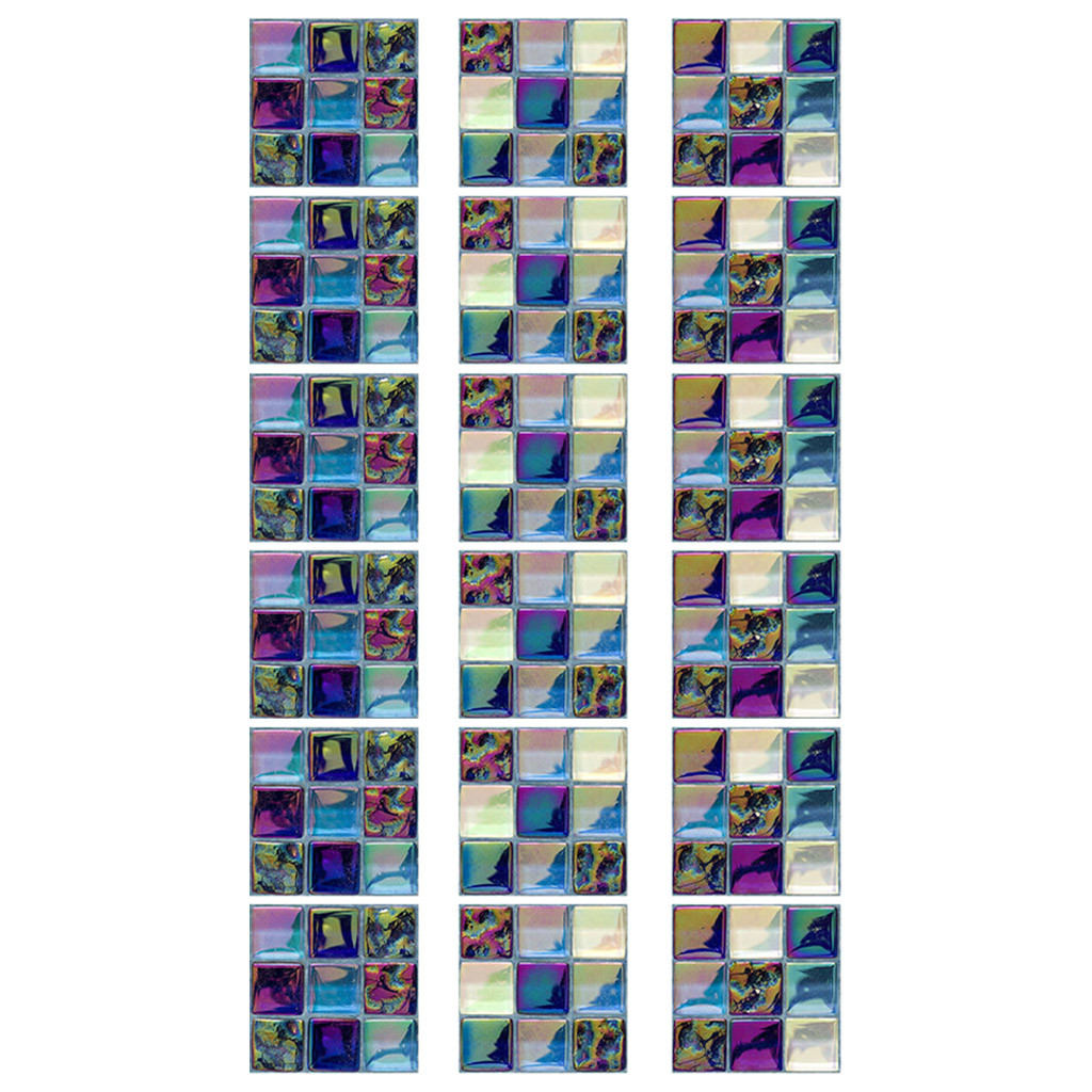 18pcs Self-adhesive Bathroom Kitchen Decor Home Wall 3D Tile Stickerfloor Tiles Stickers Waterproof Cenefa Adhesiva Cocina