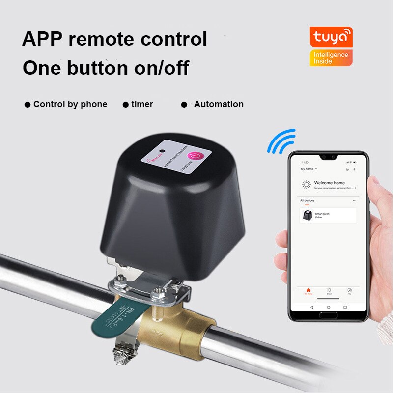 Wifi auto kontrol gas / vand ventil til tuya app fjernbetjening vioce kontrol via alexa echo google