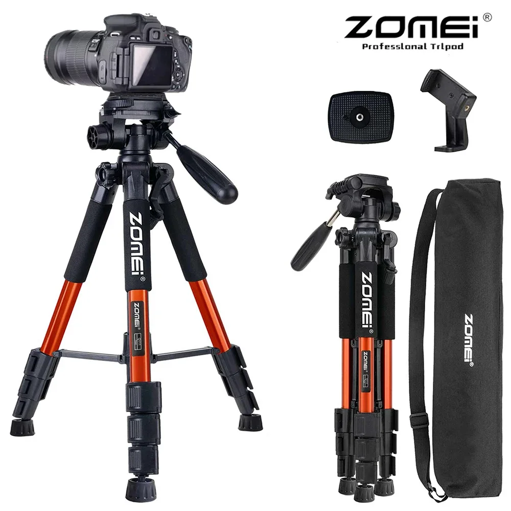 ZOMEI Q111 Portable Travel Tripod Aluminum Alloy Camera Tripod with Pan Head Holder for DSLR Digital Camera Tripod