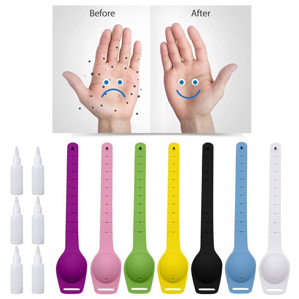 1PC Dispenser disinfettante per le mani braccialetto ricaricabile in Silicone polsino Dispenser per mani polsino adulto bambino uomo donna casa all'aperto