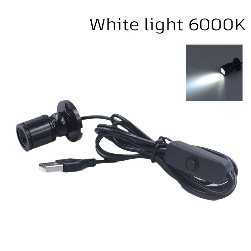 LED USB 5V 3W LED Stelle Licht Oberfläche Montiert Schrank Vitrine Zähler Schmuck Lampe Drehbare Winkel Decke Mini scheinwerfer: L / Lila