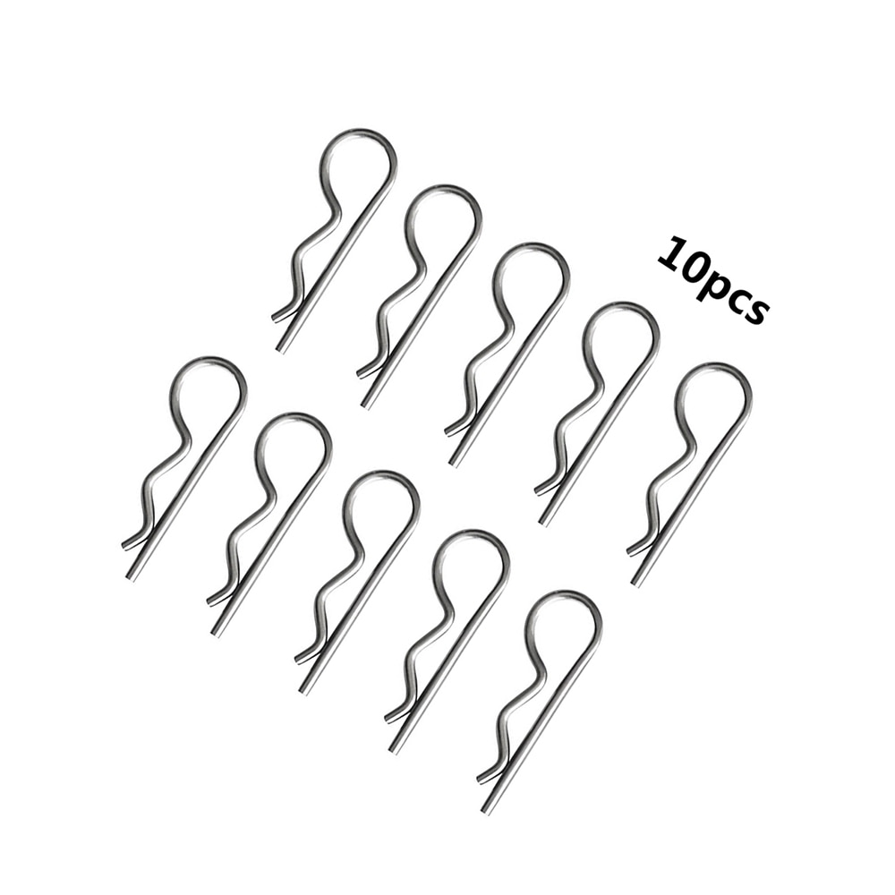 10 stk fjeder splitter sæt rustfrit stål åbnet clip wave aksel split fjederstift sikring r klemmer mayitr