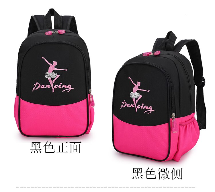 Children Ballet Dance Bags For Girls Embroidered Canvas Gymnastic Sport Backpack Kids Large Capacity Princess Package