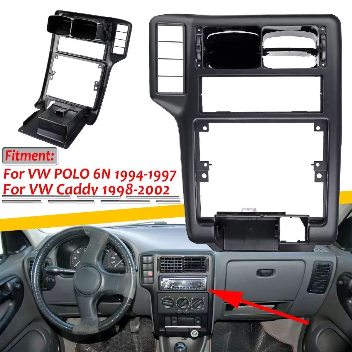 Consola Central interior Dash AC rejilla de ventilación de aire para VW caddy-polo 6N 1994-2002 6N1858071A