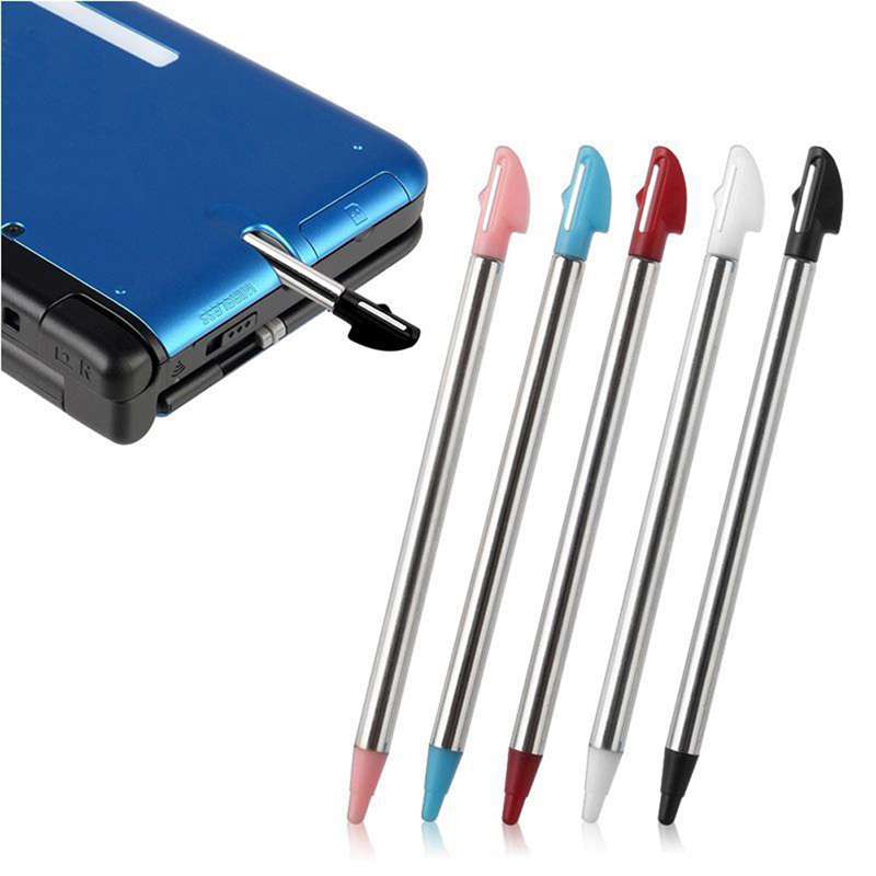 5 Pcs Kleuren Metalen Uitschuifbare Stylus Touch Pen Voor Nintendo 3DS Xl N3DS Ll Ons