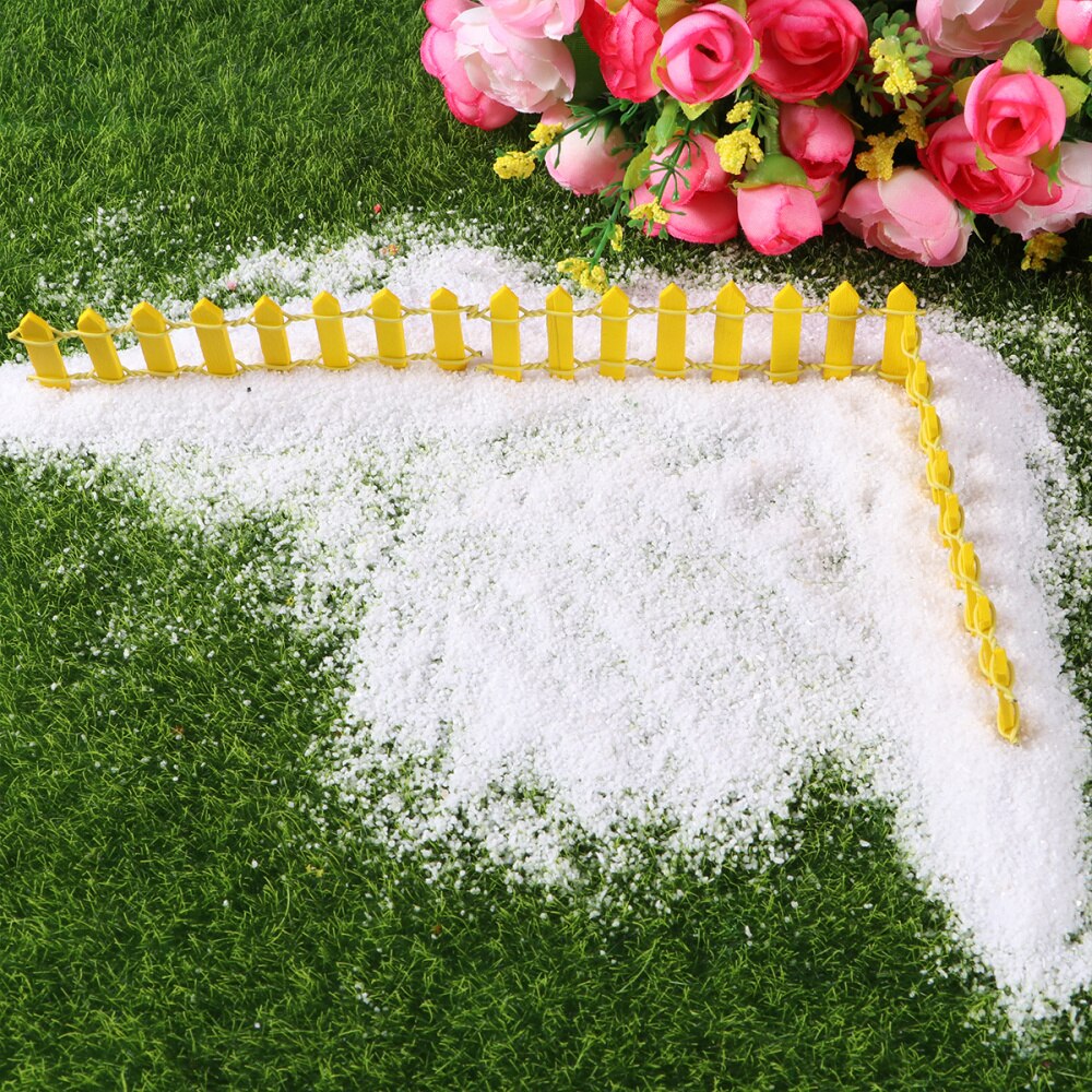 10Pcs Mini Small Wood Fence DIY mini house Fairy Garden Micro Plant Pot Decor Bonsai Terrarium Ornament ): Yellow