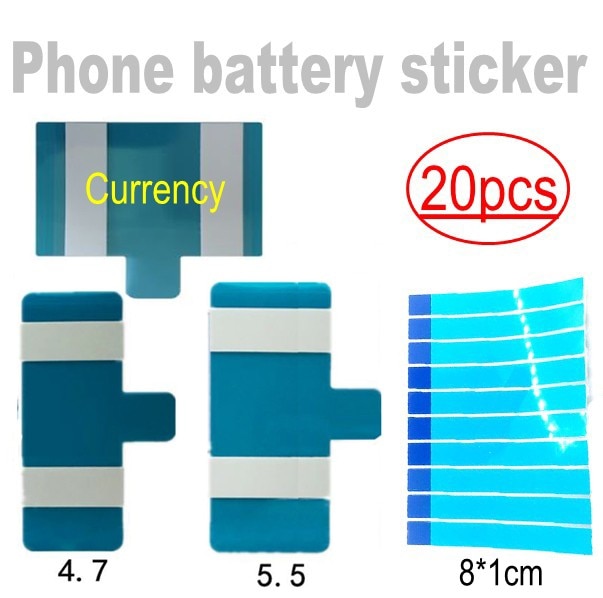 20 adet pil yapıştırıcı Sticker için Huawei Xiaomi telefonu için pil tutkal bant şerit Tab yedek P