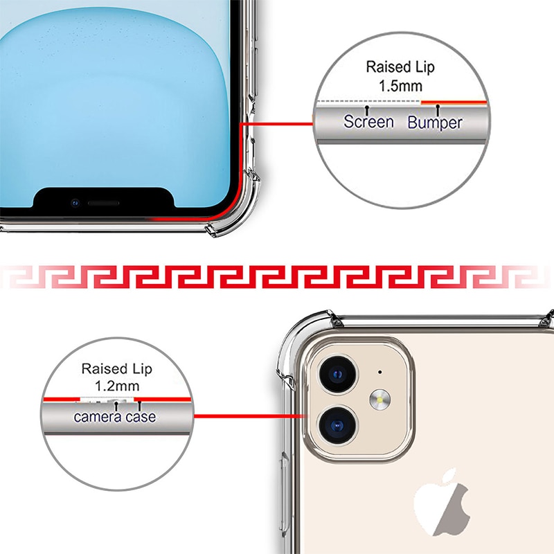 Di lusso Antiurto Cassa Del Telefono Del Silicone Per il iPhone 11 Pro X XR XS MAX 6 6s 7 8 Più SE 2020 caso Trasparente di Protezione Della Copertura Posteriore