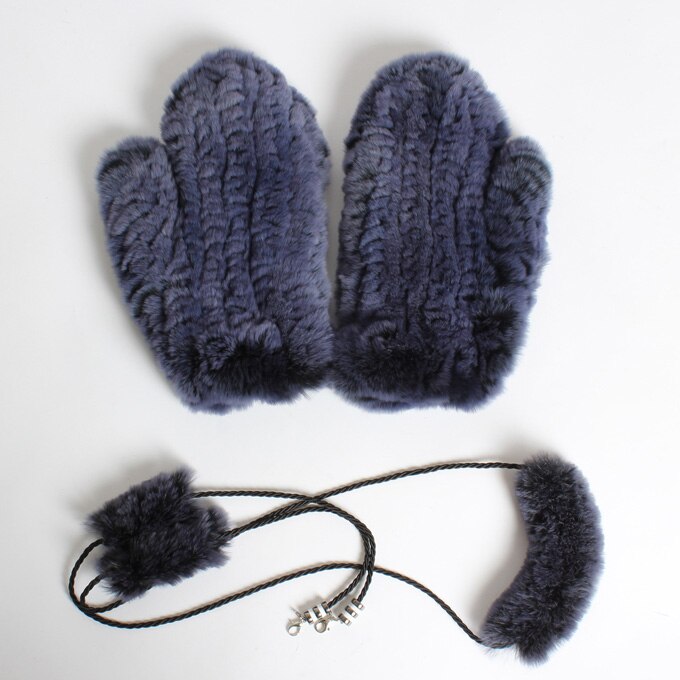 russland Frauen Winter betroffen 100% Natürliche Rex Kaninchen Pelz Handschuhe Dame Handgemachte Starke Warme Weiche Rex Kaninchen Pelz Handschuhe: Farbe 1