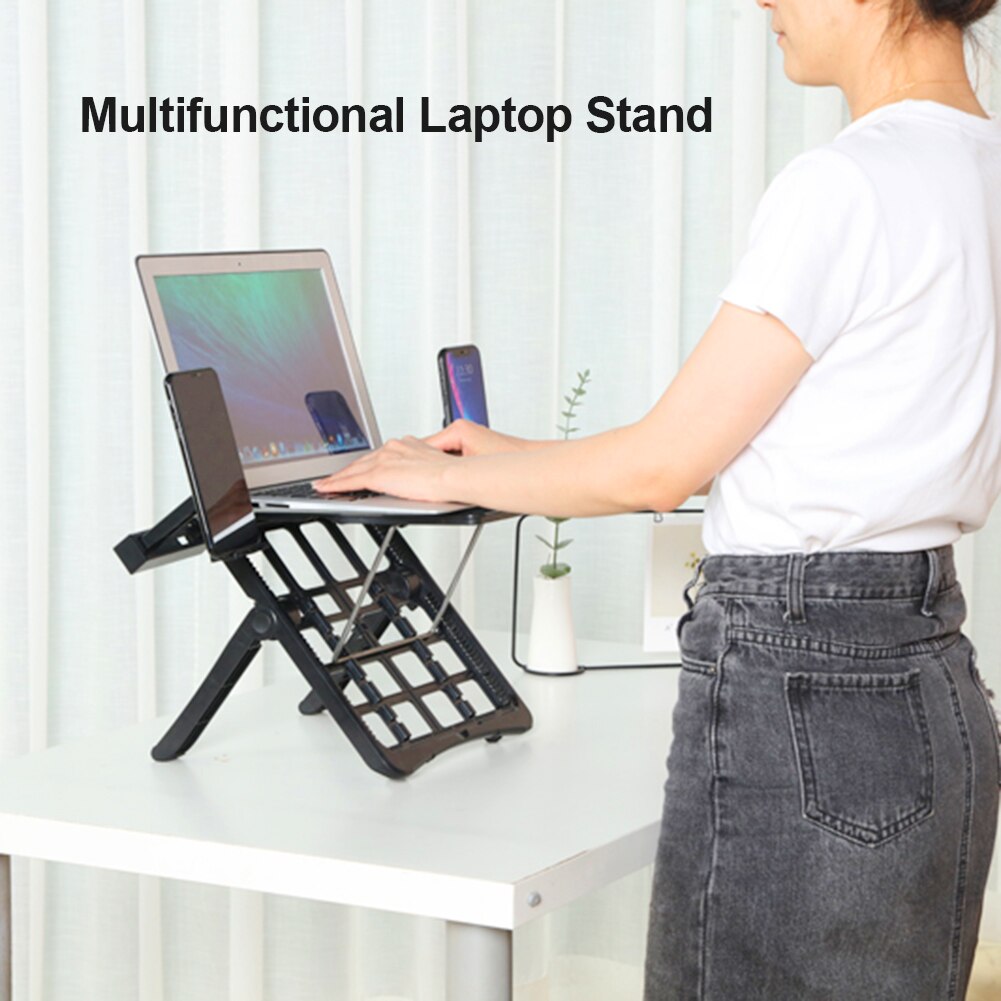 Laptop Stand Foldable Phone Holders Notebook Computer Tablet Notebook Stand Lightweight Bracket with Built-in