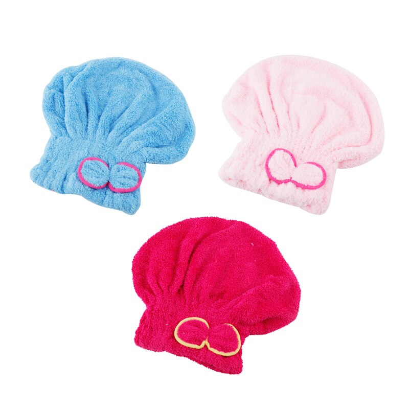 Microfiber Shower Caps Bath Cap Turban Solid Quickly Dry Hair Hat Women Cap Bath Drying Towel Head Wrap Hat Bathroom Accessories