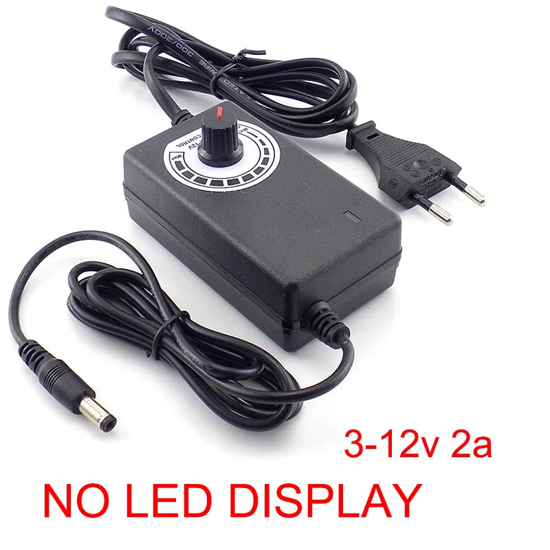 Adaptador de fuente de alimentación de AC100-240V a CC, 3-12V/3-24V, 3V, 6V, 9V, 12V, 15V, 18V, 24V, 2A, 5A, 10A, adaptador de conector de cargador ajustable
