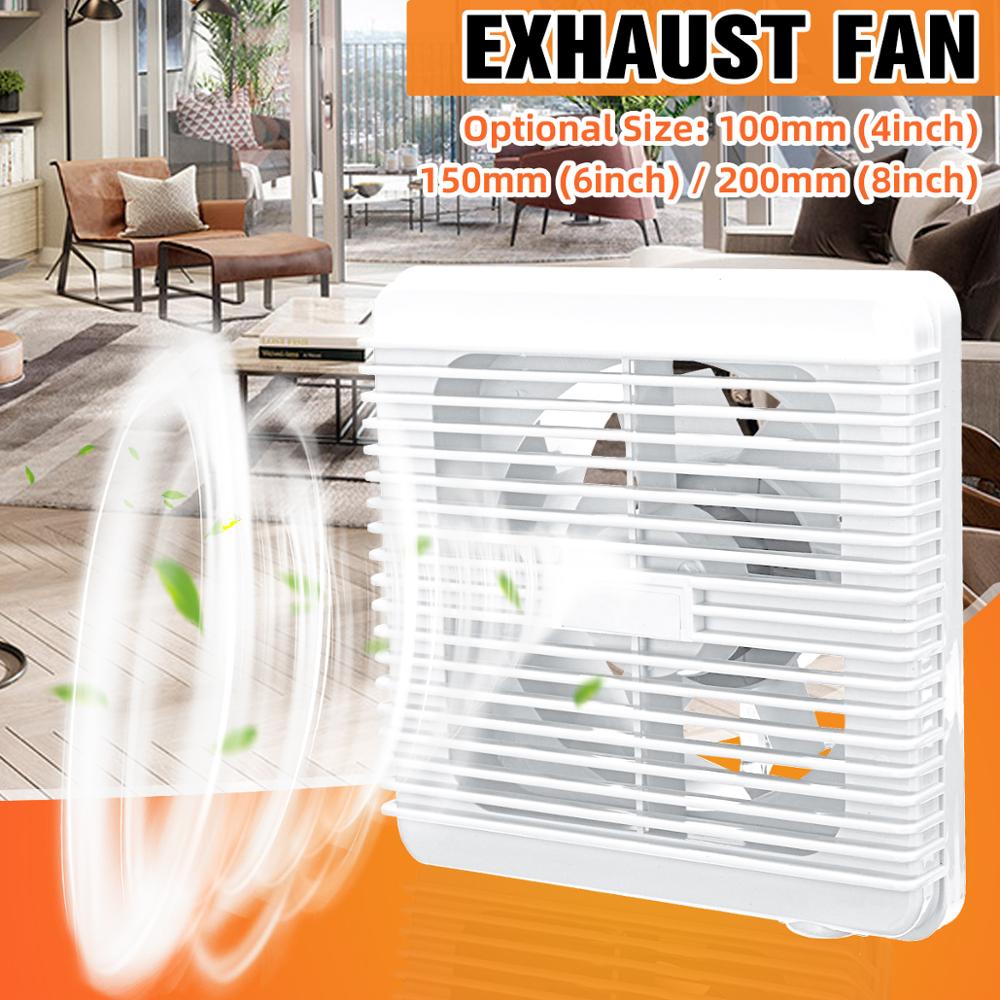 4/6/8 Inch Waterdichte Badkamer Extractor Ventilator Mute Ventilatie Sterke Ventilator Voor Raam Ventilatie Fans 220V