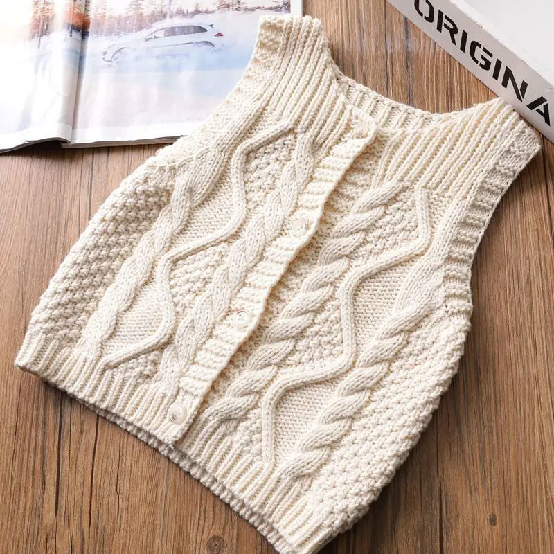 Meisjes Effen Kleur Gebreide Vest En Najaar Baby Trui Kinderen Vest Vest Jas Koreaanse Versie P5825