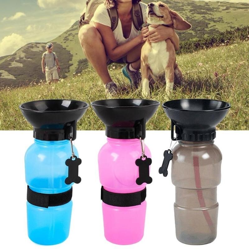 MICATALE 500ml perro agua tazón taza mascota cachorro gato deporte portátil de viaje al aire libre perros tazón taza de agua para beber agua tazón taza dispensador