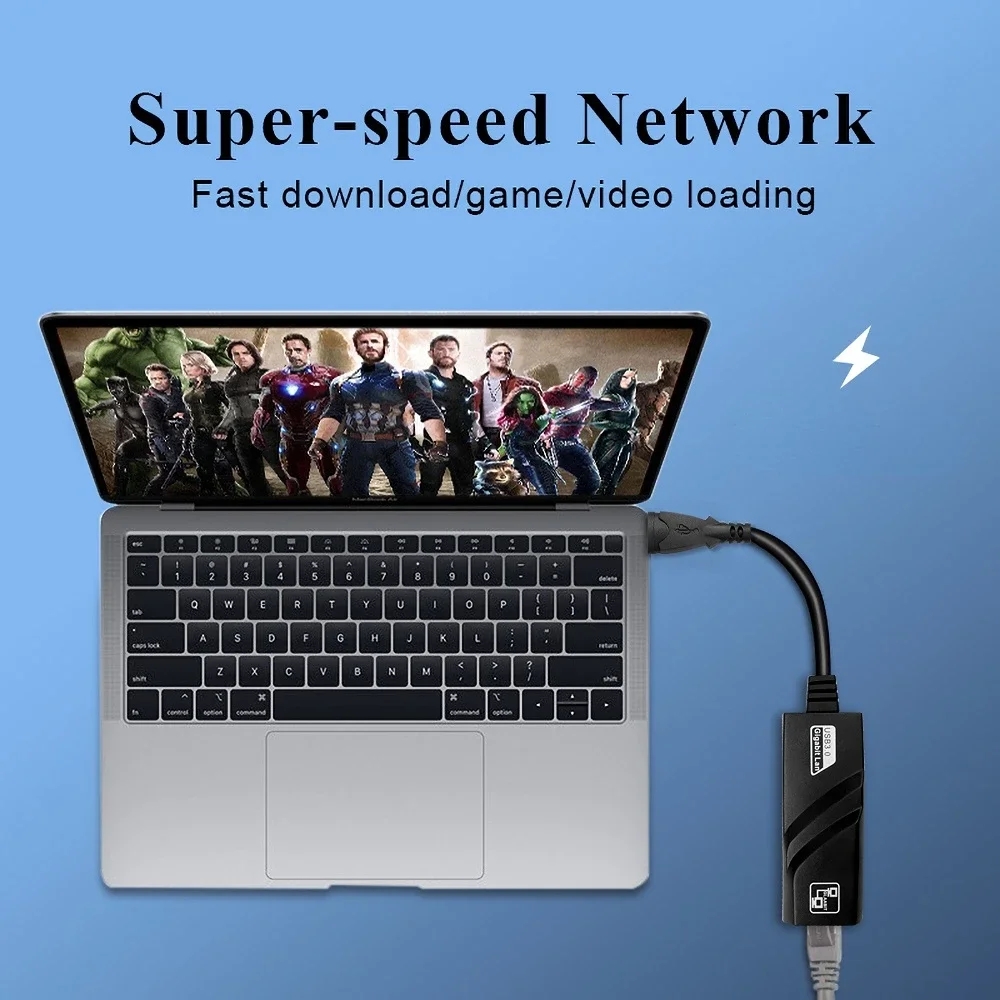10/100/1000Mbps USB 3.0 cablato USB TypeC a Rj45 Lan Ethernet Adattatore RTL8153 Scheda di rete per PC MacBook Windows Laptop