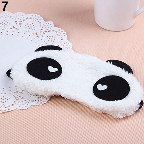 Eye Mask Sleeping for Shading Relax Help Sleep Cute Panda Sleep Mask Soft Eyepatch Nap Health Eye Cover: black