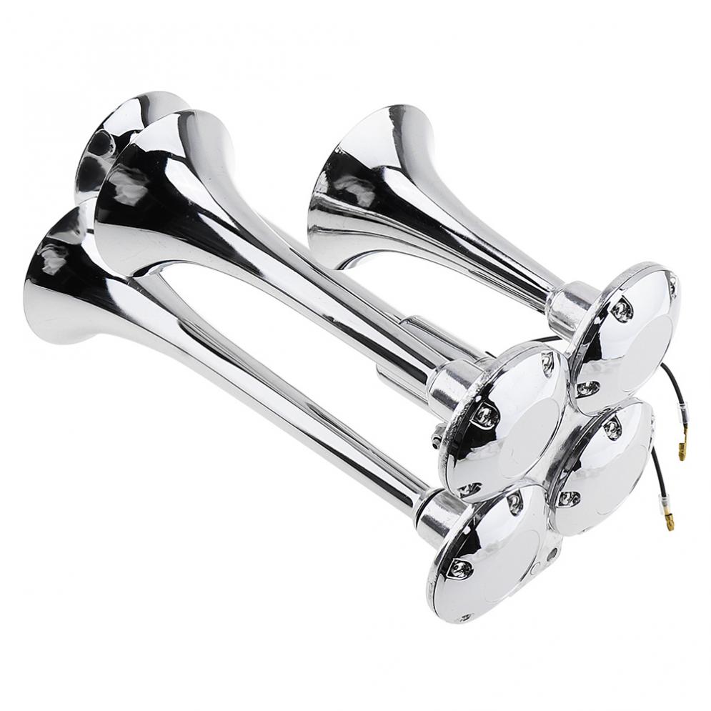 Klaxon d'air très fort à quatre trompes 12V / 24V 150dB | Véhicule de voiture, camion Train bus de bateau