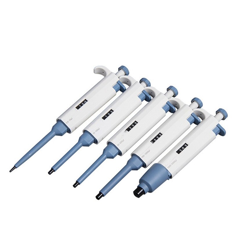 Micro-Pipette de laboratoire réglable manuellement, 0.1/0.2/0.5/2/2.5/5/10/20/50/100/200/1000-5000ul, 1-10ml, monocanal