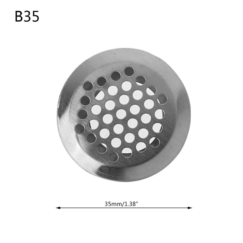 Stainless Steel Air Vent Hole Ventilation Louver Round Shaped Venting Mesh Holes: B35