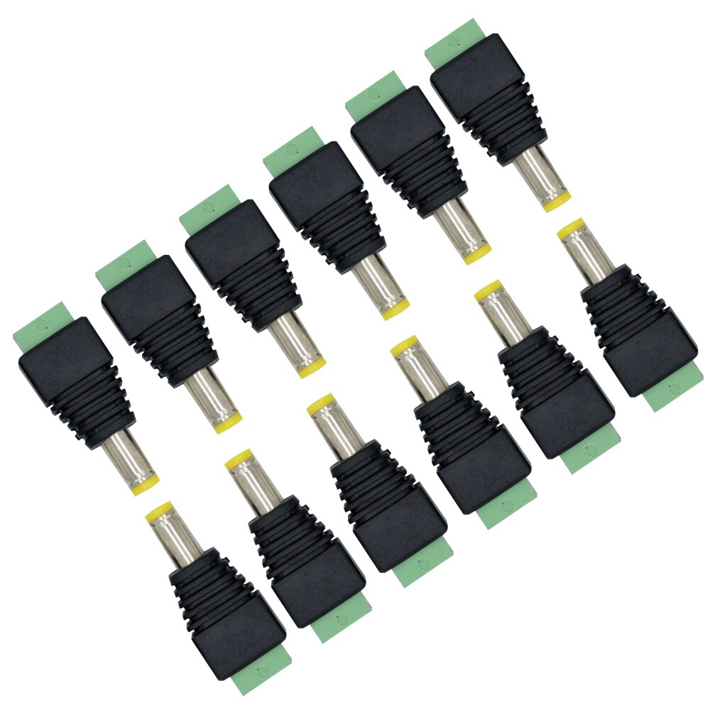2/5/10PCS female DC Power Jack &amp; Plug Screw-on Wire Connector for cctv camera