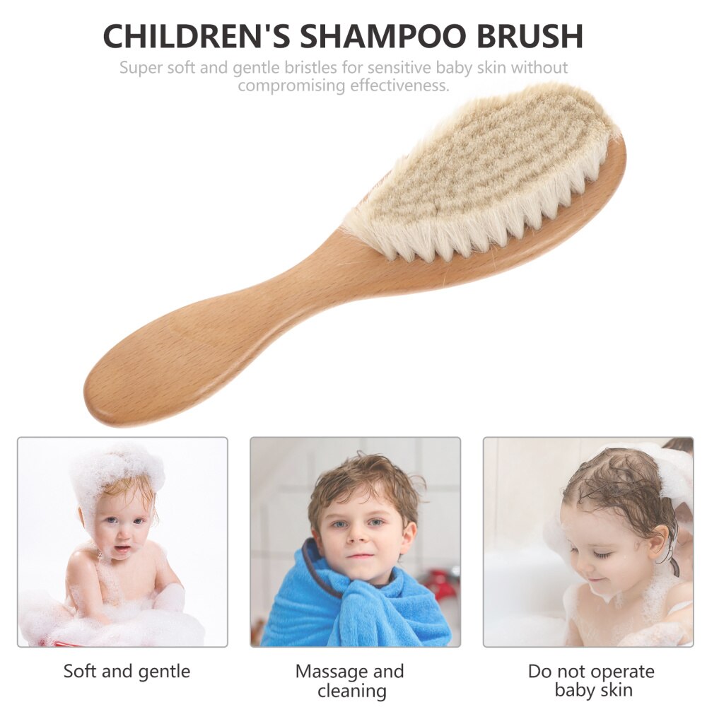 Baby Hair Brush Toddler Natural Wood Hair Brush Baby Comb for Infant Kids