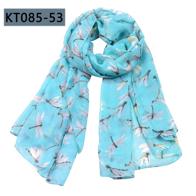 170*85 CENTIMETRI Modello di libellula delle donne Lunghe Sciarpe sciarpa Calda del Cotone viscosa Scialle Sciarpa della signora magro autunno testa sciarpa delle donne del capo: KT085-53