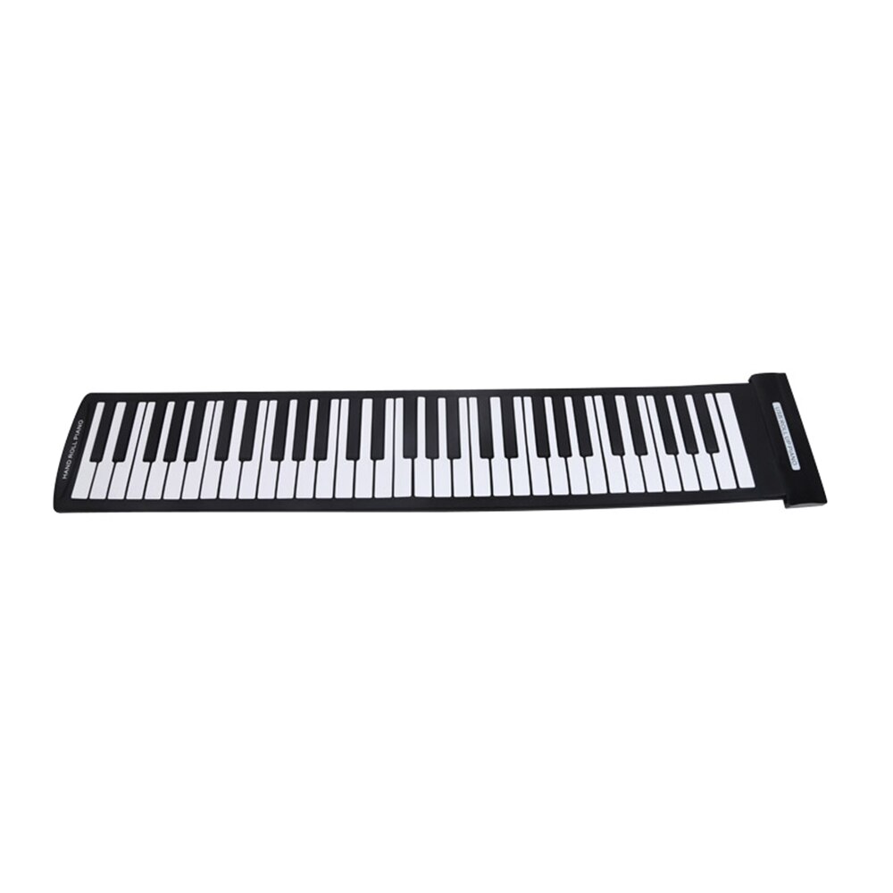 Flexible Piano 61 Keys Electronic Piano Keyboard Silicon Roll Up Piano Sustain Function USB Port with Loud Speaker