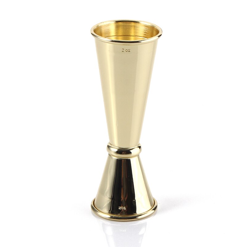 Premium Greenhill Double End Cocktail Jigger, 25/50 ml &amp; 1/2 oz with Inside Markings, 18/8 Stainless Steel Barware: 1-2oz Golden