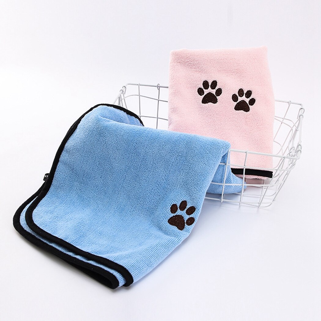 Pet Towel Soft Microfiber Strong Absorbing Water Bath Pet Towel Dog Towels Golden Retriever Teddy for Cat Kitten Dog Puppy