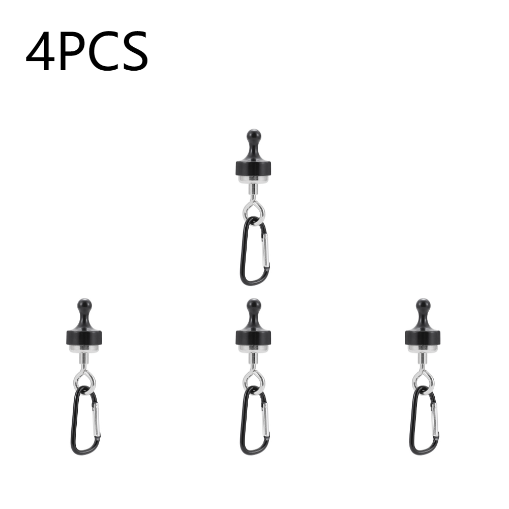 1-10pcs Magnetic Lanyard Clip Pulling Force Hanging Carabiners Heavy Duty Multipurpose for Outdoor Hanging Camping Light