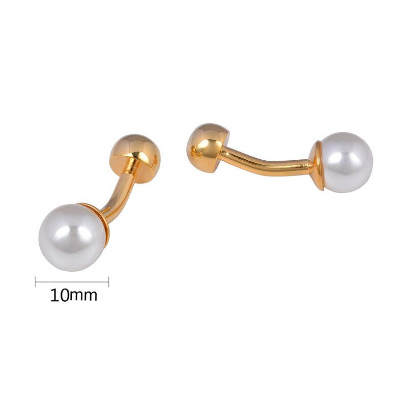 FLEXFIL jewelry shirt cufflinks for mens Brand cuff links buttons abotoaduras pearl