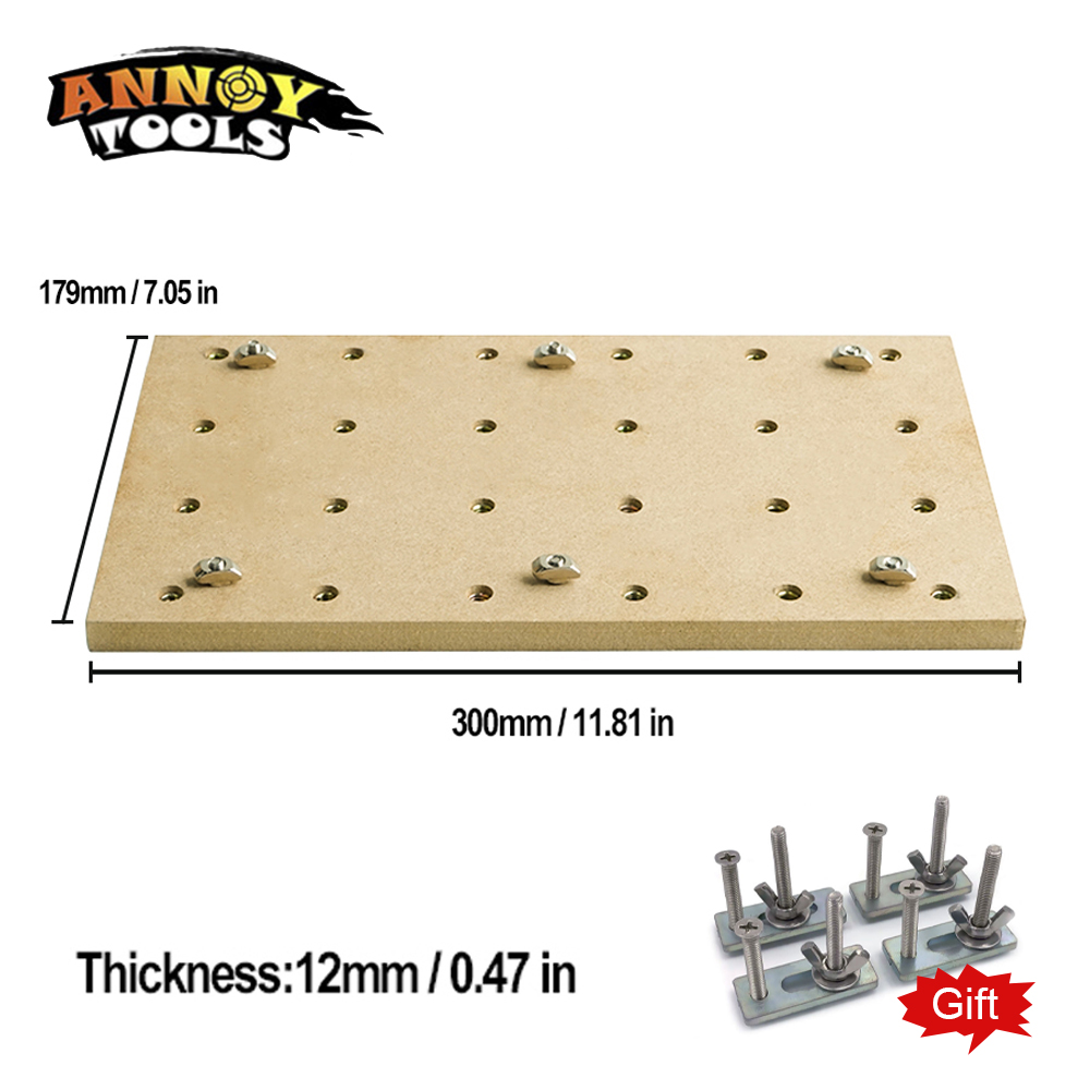 CNC Spoilboard 30*18cm protective wood, CNC engraving machine pad, MDF workbench Accessories for CNC Router