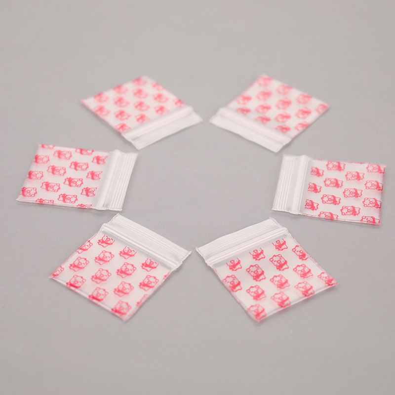 100 stuks mini ziplock zakjes, kleine plastic zakjes met ritssluiting, verpakking voor pillen