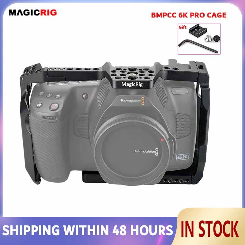 Magicrig Camera Full Kooi Voor Bmpcc 6K Pro Met Arri Lokaliseren Gat &amp; Koude Schoen, voor Blackmagic Pocket Cinema Camera 6K Pro