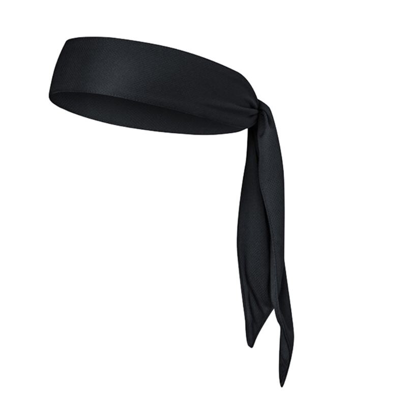 Head Tie Sports Headband Sweat Absorption Hair Hoop Stretchable Moisture Wicking Running Tennis Working Out Supply: Black