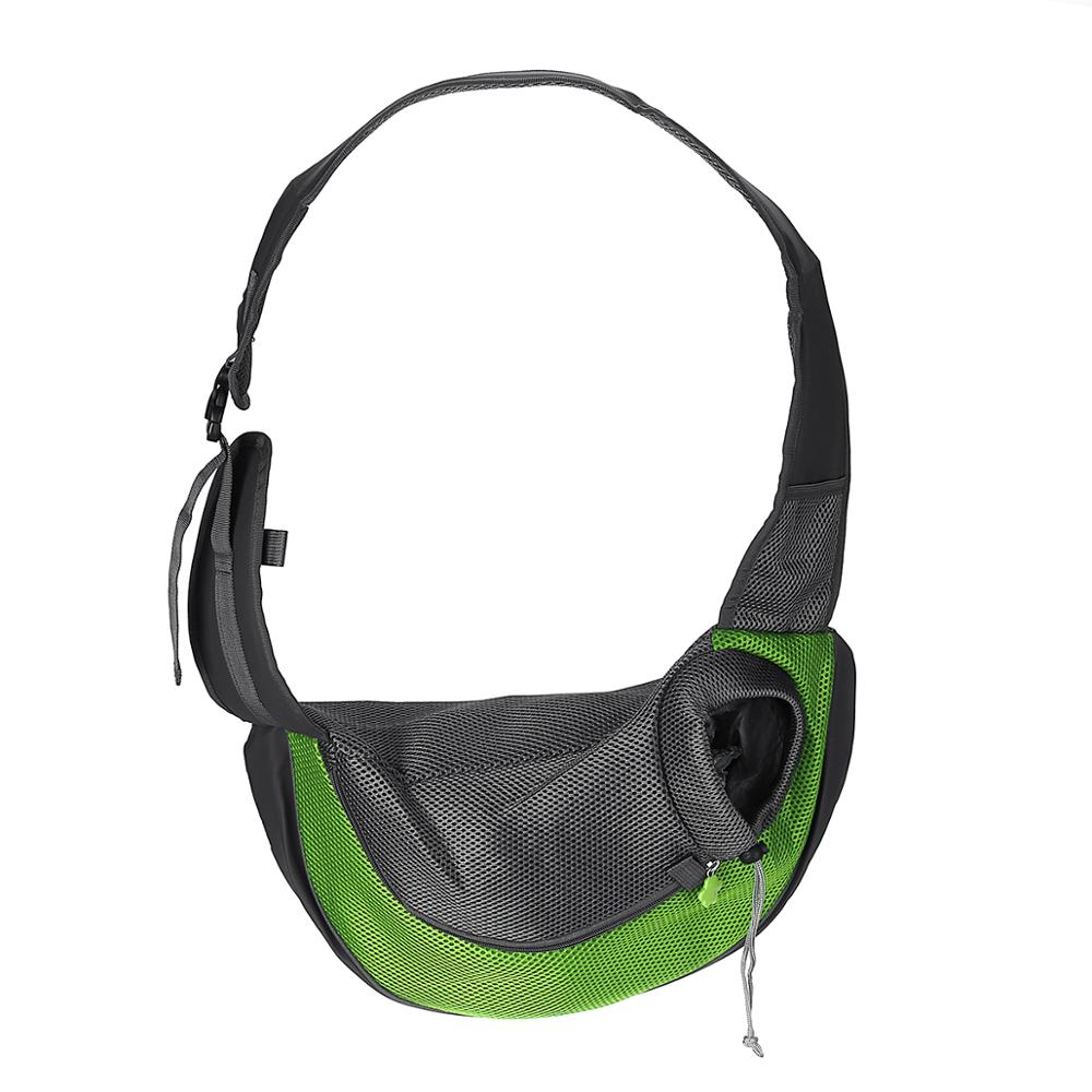 Draagtas voor huisdieren, puppy, hond, outdoor reistas, schoudertas, comfortabele mesh oxford rugzak, voorzakken, s/l: Groente / S 40 x 23cm