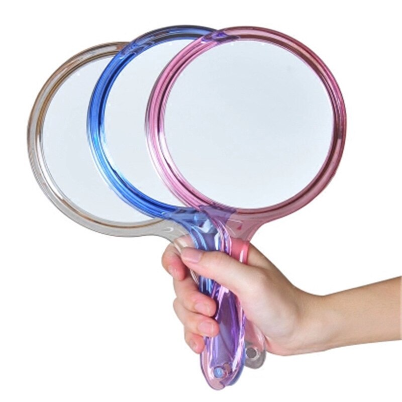 Make-Up Spiegel Dubbelzijdig Hand Spiegel 1x/3x Vergrotende Spiegel Make Transparant Hand Spiegel Reizen Draagbare Vrouwen Make-Up gereedschap