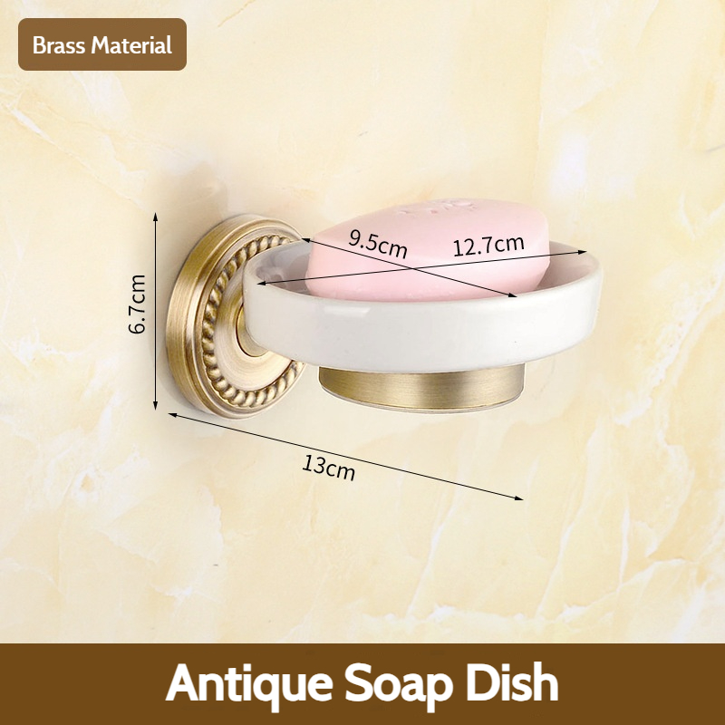 Antieke badkameraccessoiresets van geborsteld messing: handdoekrek, toiletpapierhouder, zeephouder, handdoekrek, badkamerbeslagsets: Zwart