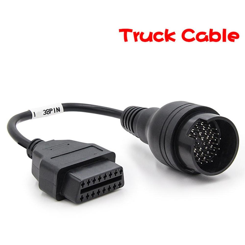 Truck Cable OBD1 to OBD2 for 38Pin Male to OBD2 16Pin Adapter Cable