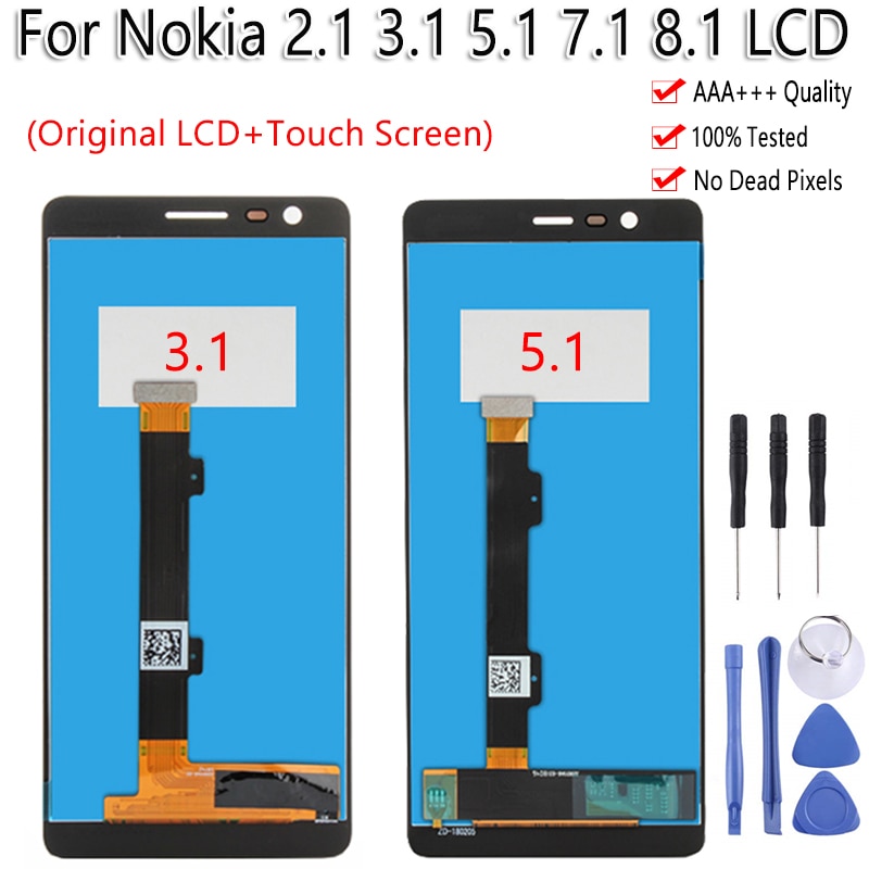 LCD Screen Digitizer Assembly for Nokia 2.1, 3.1, 5.1, 7.1, 8.1 - IPS Display