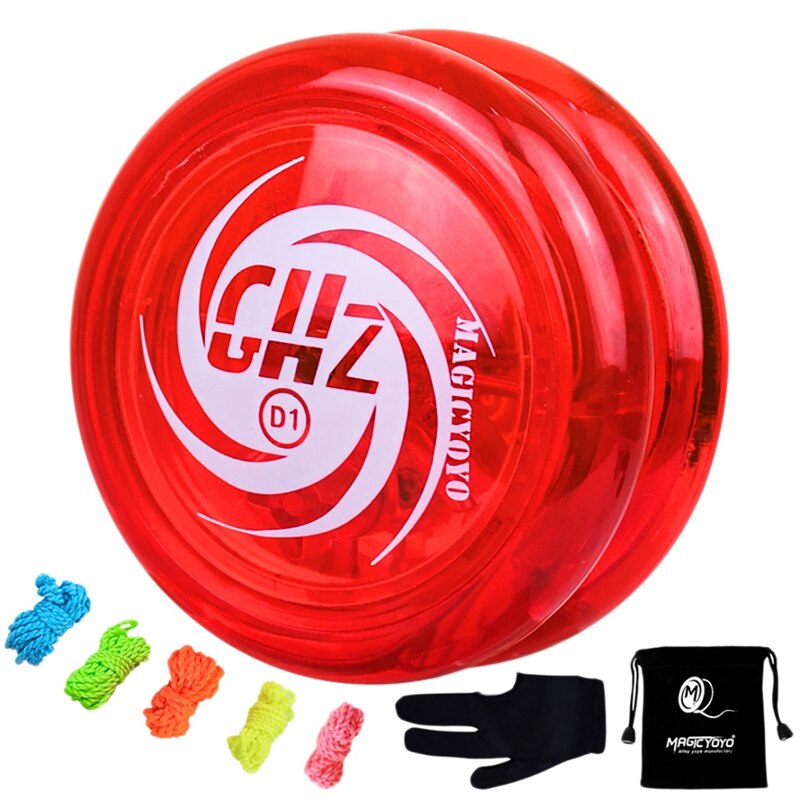 MAGICYOYO ansprechbar Yoyo D1 GHZ, Professionelle Schleife Yoyos für freundlicher Anfänger mit Yoyo Saiten + Handschuhe + Yoyo Taschen: verrotten