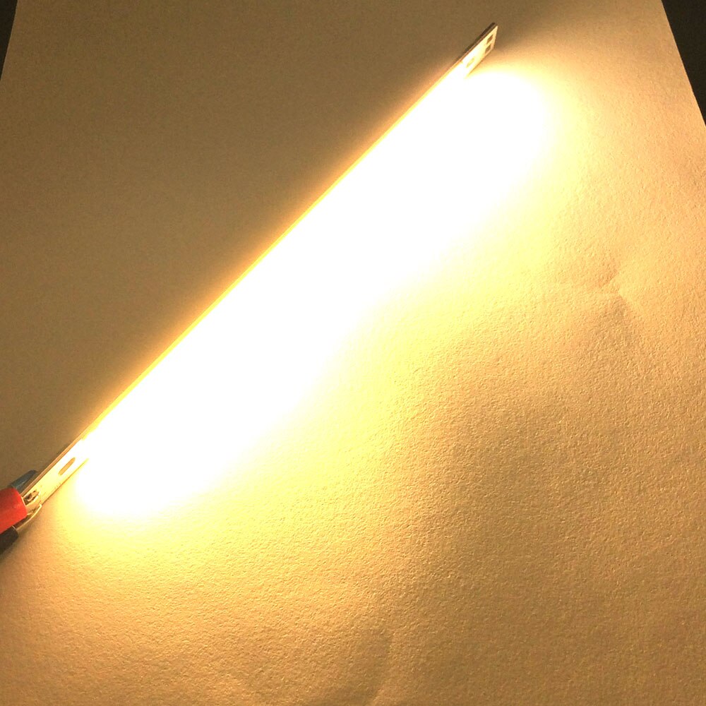 Cooleeon 200 x 10mm dc12v led cob lysstrimmel 20cm x 10w lamper blå grøn rød varm kølig hvid farve led bar lys 200mm x 12v cob pære: Varm hvid