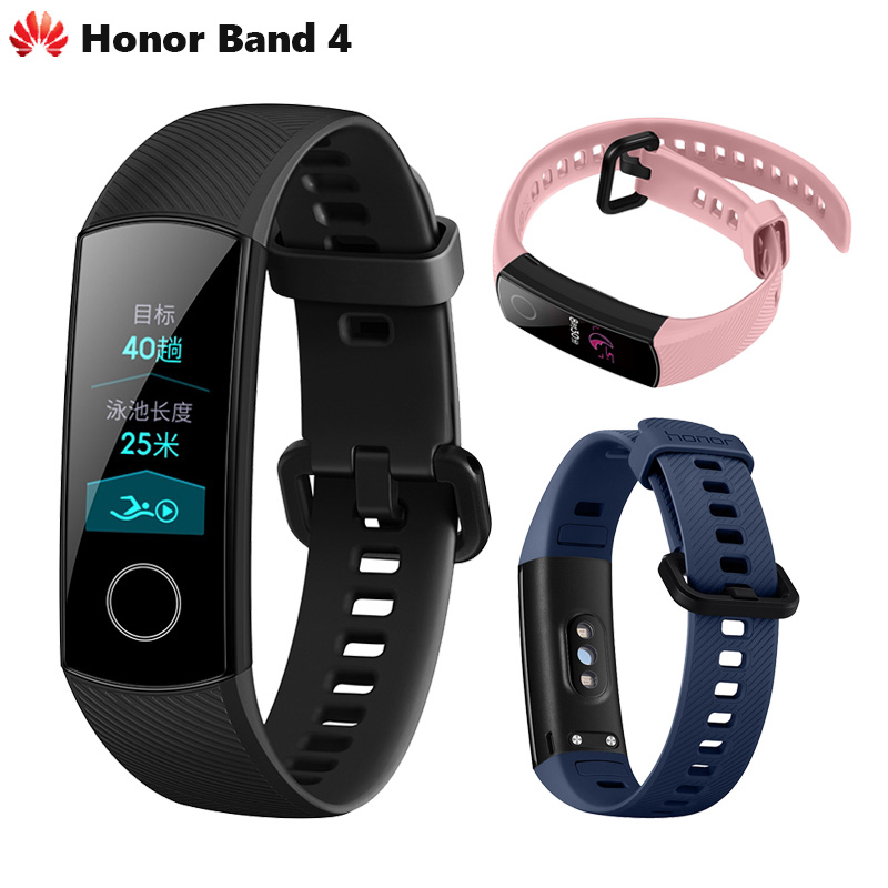 Original Huawei Honor Band 4 Standard Version Smart Wristband Color Screen Touch Pad Heart Rate Sleep Snap Monitor