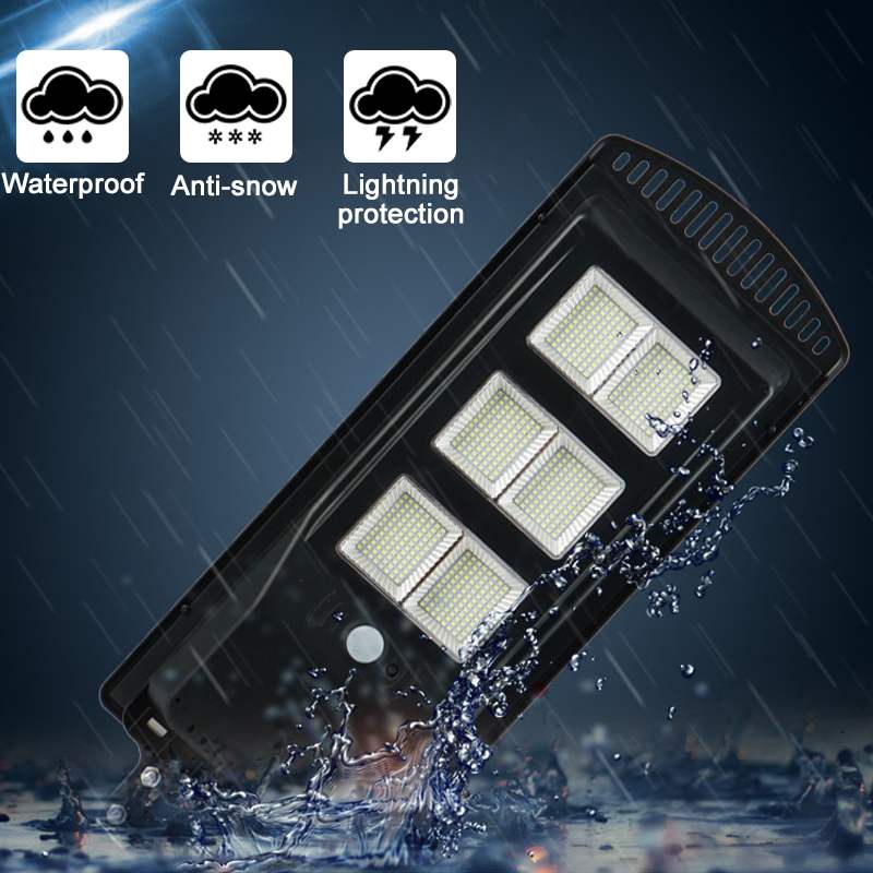 600W 1200W 1800W Polycrystalline Solar Panel LED Street Lights Remote Control IP65 Waterproof Outdoor Garden LED Solar Wall Lamp