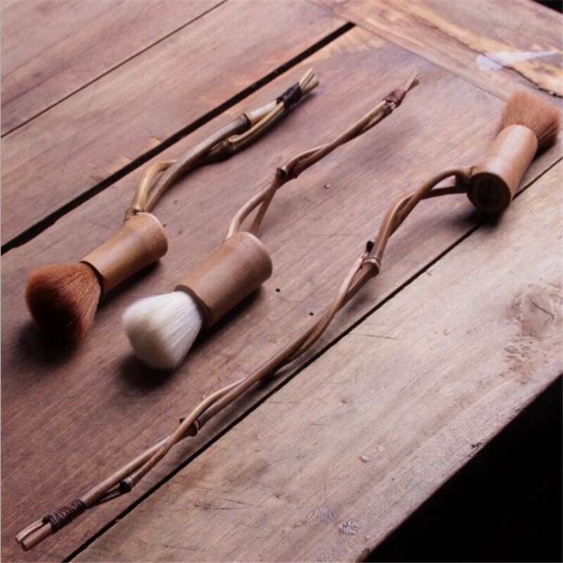 Creatieve Handgemaakte Bamboe Handvat Zacht Haar Thee Accessoires Schoonmaken Tool Huishouden Theepot Thee Lade Cup Board Reinigingsborstel